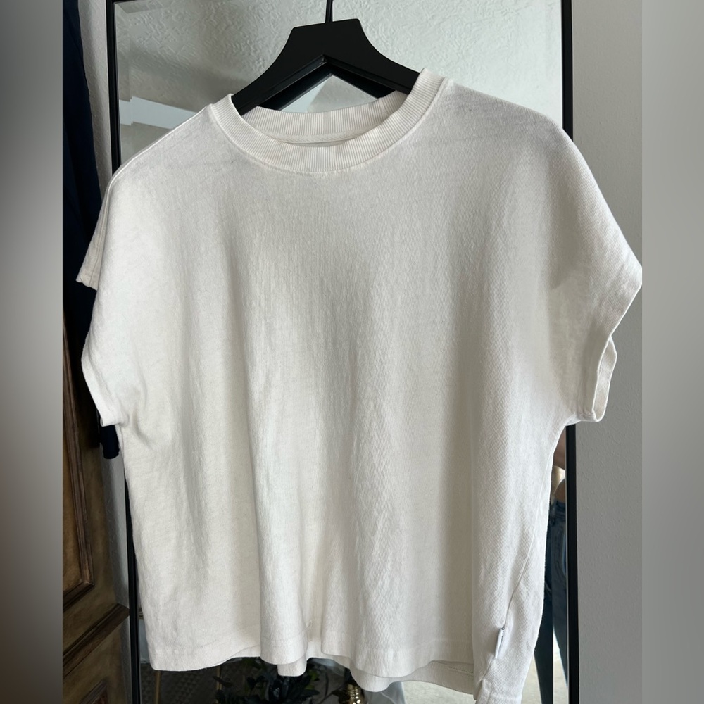 Le Bon Shop Jeanne Tee Shirt White Cotton Medium